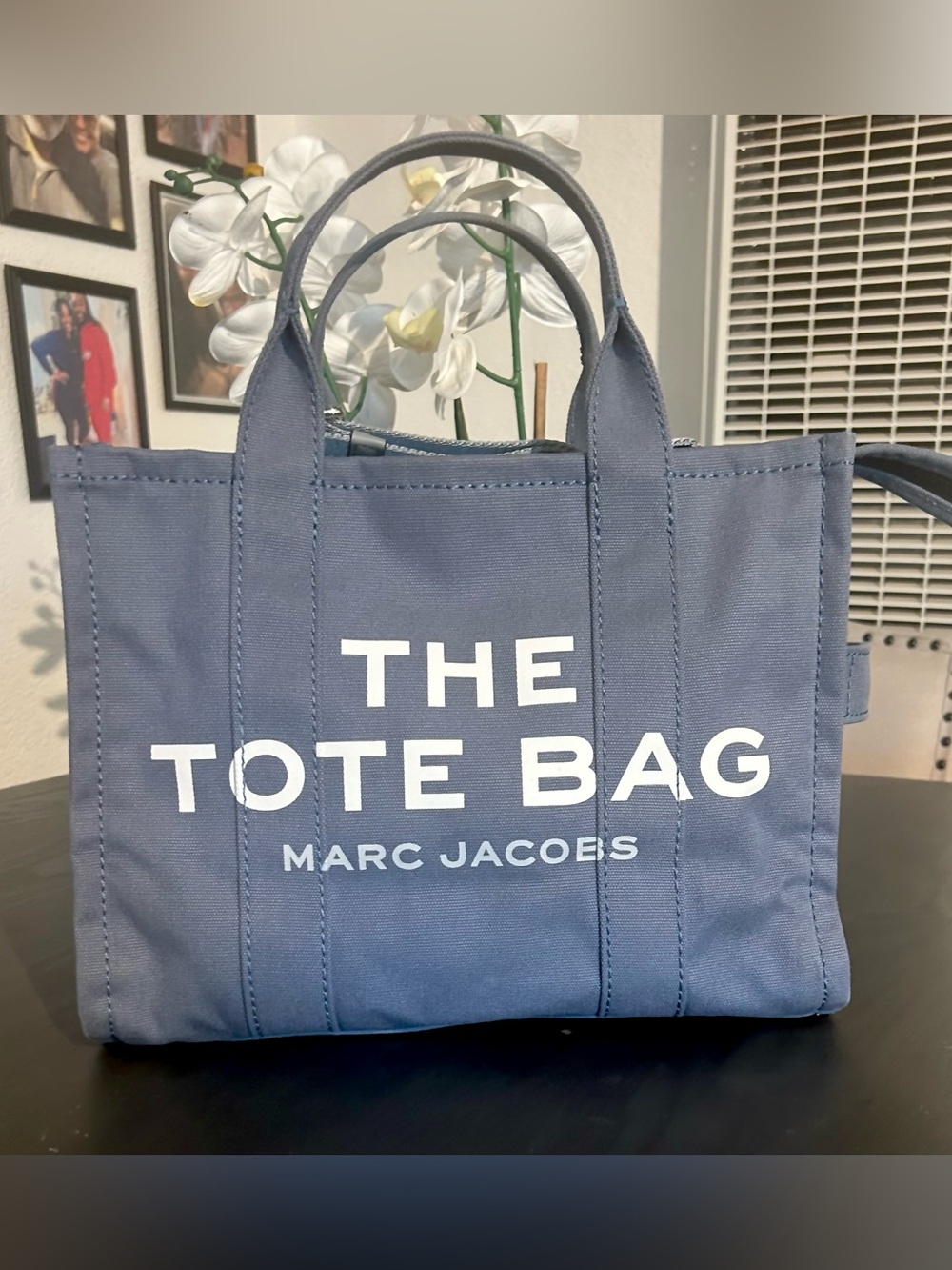 Marc Jacobs Blue Canvas 'The Tote Bag' Medium Carryall